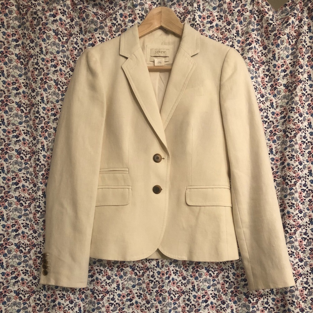 Like new linen cotton JCrew Schoolboy blazer